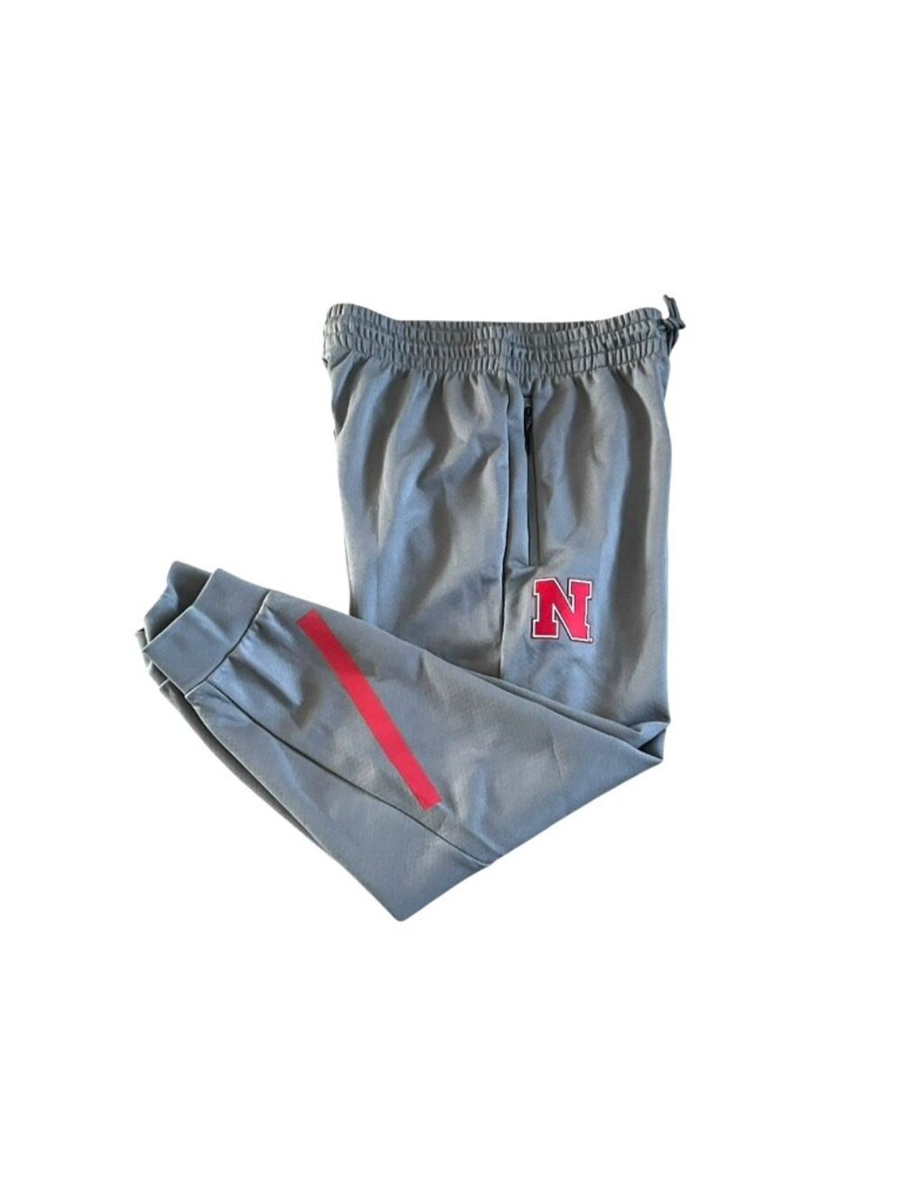 adidas Nebraska Cornhuskers Z.N.E. Jogger Pants Men's Gray Red Size X-Large NWT